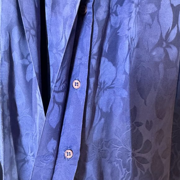 Vintage Oleg Cassini Floral Silk Blouse - Picture 10 of 11